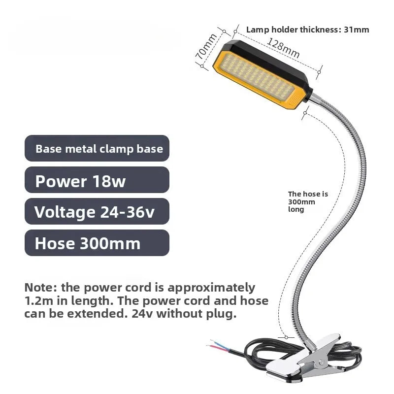 18W/25W LED Machine Tool Work Light With Strong Magnetic Extended 50-80cm flexiable Hose 24V/220V Lathe Punch MachineTable Lamp