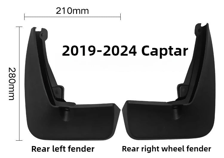 4Pcs for Renault Captur 2020~2024 Mudguards 2021 2022 Anti-splash Front Rear Wheel Fender Grade Mudflaps Accessories Car Styling
