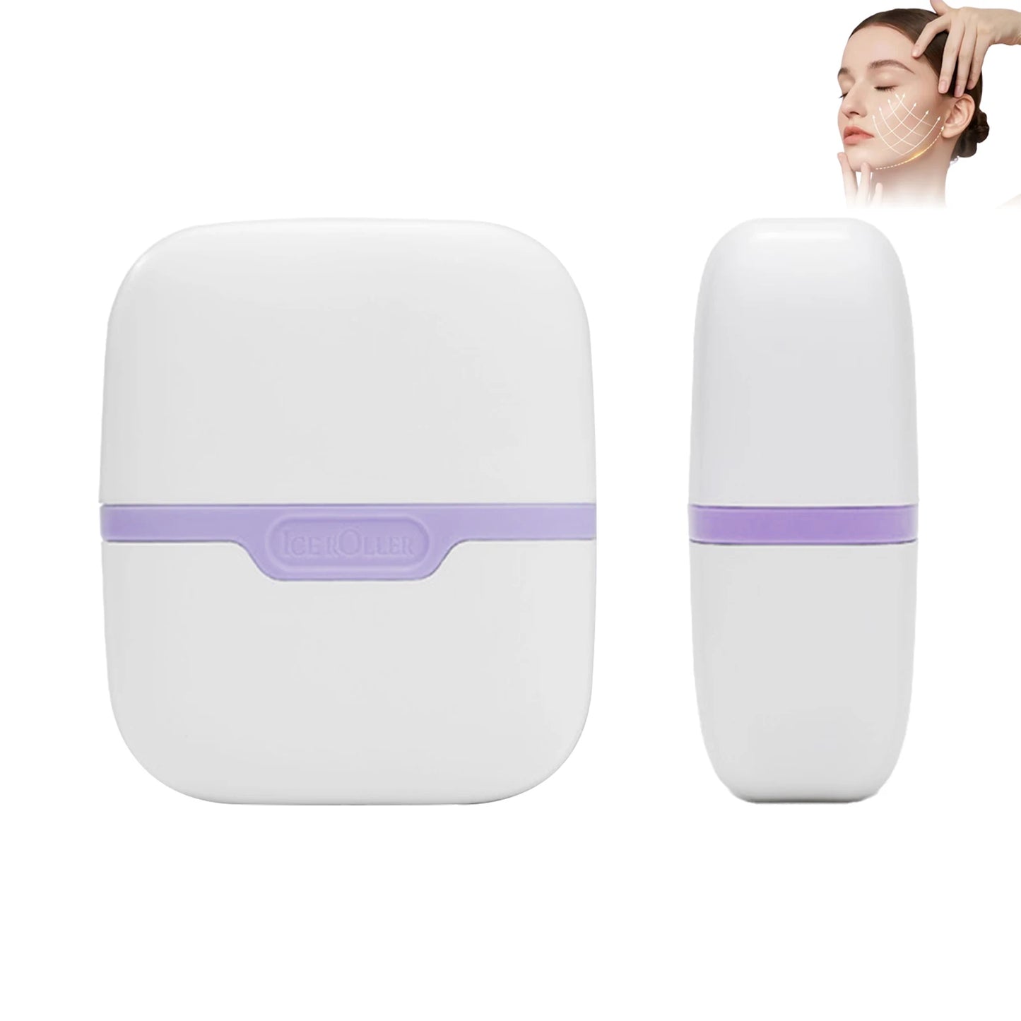 Face Ice Roller Skin Care Tools Double Head Cooling Therapy Skin Massage Rollers Face Skin Care Tools for Girls Woman care