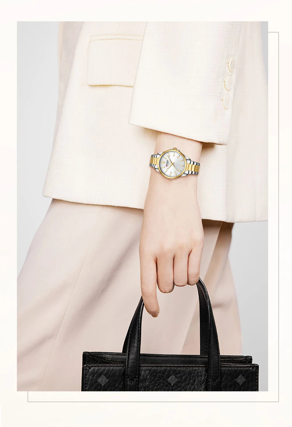 CURREN Exquisite Minimalist Women Watch Luxury Fashion Stain Steel Ladies Waterproof Quartz Wristwatch Rose Gold Female Clock