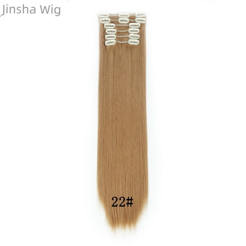 Wig Set One-Piece Seamless Long Straight Hair Piece Thickened Increase Hair Amount Nature Realistic Extension Hair Piece