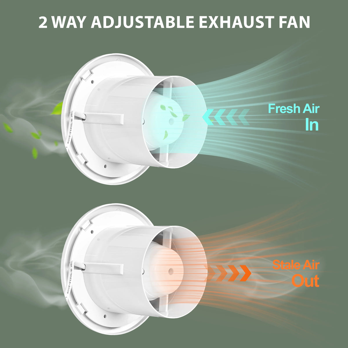 KCvents Circle Exhaust Fan Ventilation Fan With Reversible Remote Control For Bathroom Room Kitchen Home ECO Friendly 4/6/8 inch