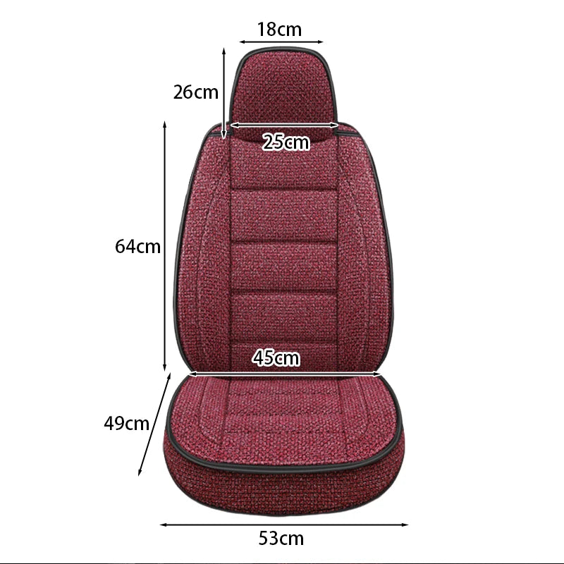 New Universal Car Seat Cover Linen Breathable Anti Slip All Inclusive Car Front Seat Cushion Men's Auto Interior Accessories2025