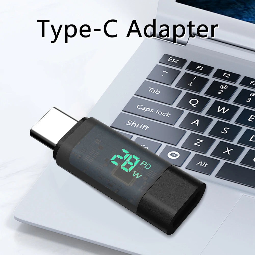 99W Power Digital Display Type C to Type C Adapter For USB to Type C Cable Type C to Type C Cable Fast Charging Cable Visible