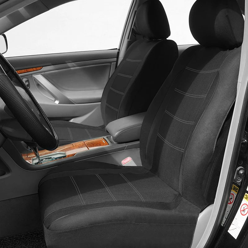 AUTO PLUS Beige Car Seat Cover Universal Fabric Seat Covers Car Accessories Interior Fit For Most Car Suv Truck Seat Cushion