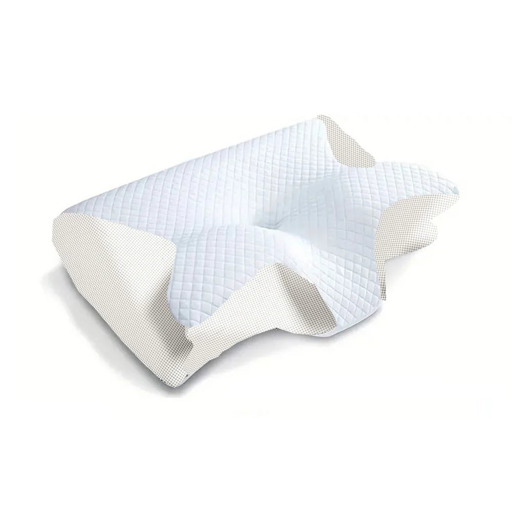 Butterfly Memory Cotton Neck Pillow Ergonomic Contoured Slow Rebound Cervical Pillow For All Sleep Positions Shoulder Relief