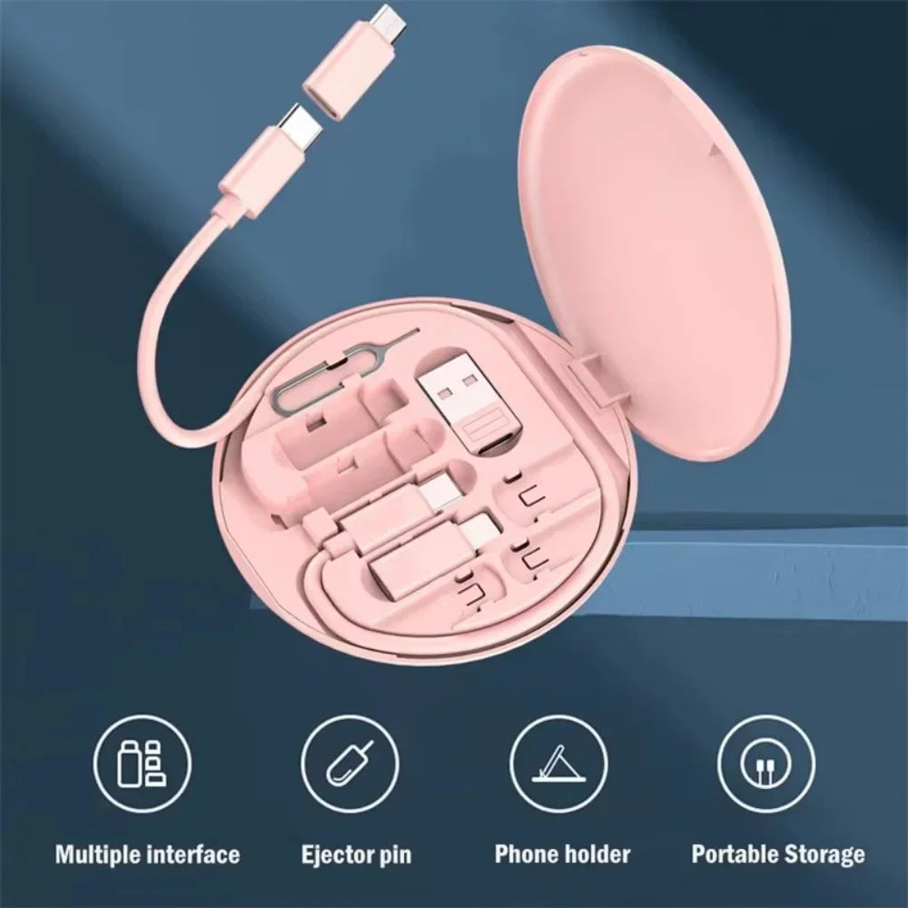 60W Multi USB Type C to C ，Charging Adapter Cable Kit USB C to Lighting Conversion Set USB A & Type C to Micro/Type C/Lighting