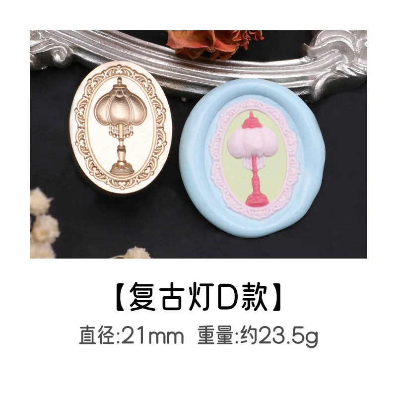 3D Embossed Wax Seal Stamp Retro/Umbrella/Desk Lamp For A Copper Head For DIY Envelope Letter Wedding Invitation Card