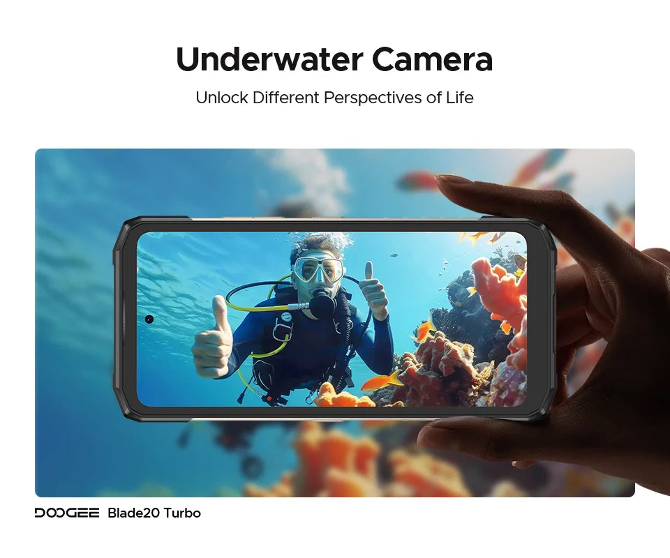 World Premiere DOOGEE Blade20 Turbo 5G Rugged Phone Android 15 Gemini Al 6.6'' HD+ 8GB 256GB AI Dual Camera 10300mAh Battery