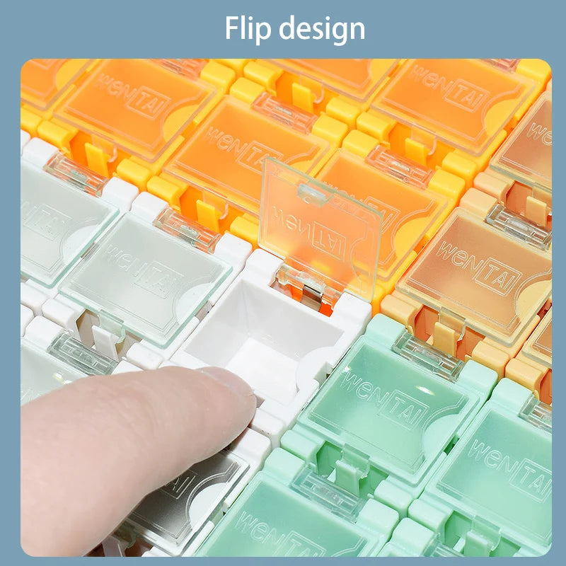 SMD SMT Electronic Component Container Mini Storage Boxes kit PCB Component Organizer for Small Component Jewelry Tool