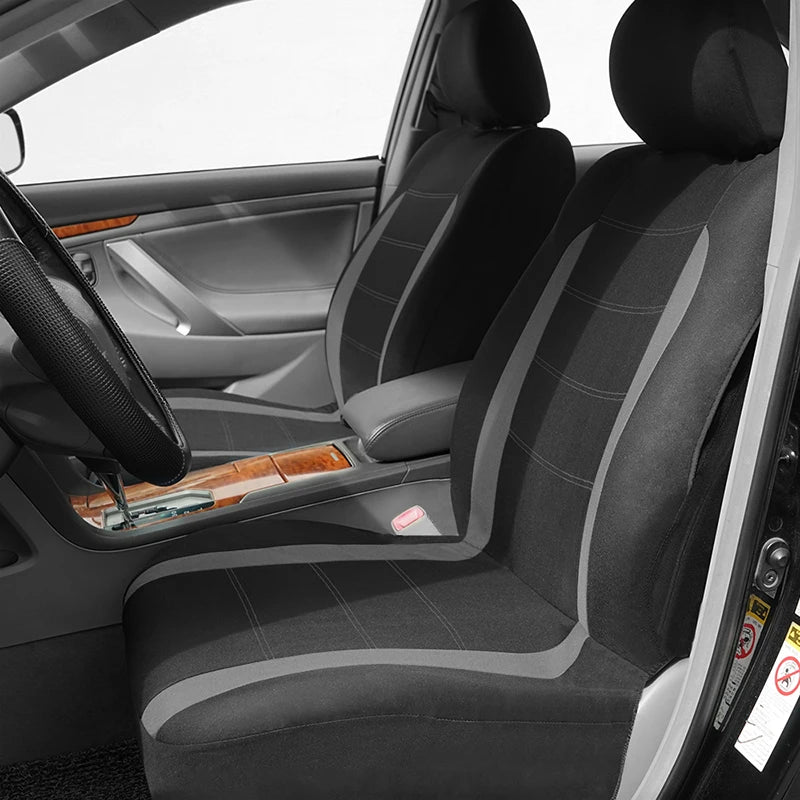 AUTO PLUS Beige Car Seat Cover Universal Fabric Seat Covers Car Accessories Interior Fit For Most Car Suv Truck Seat Cushion