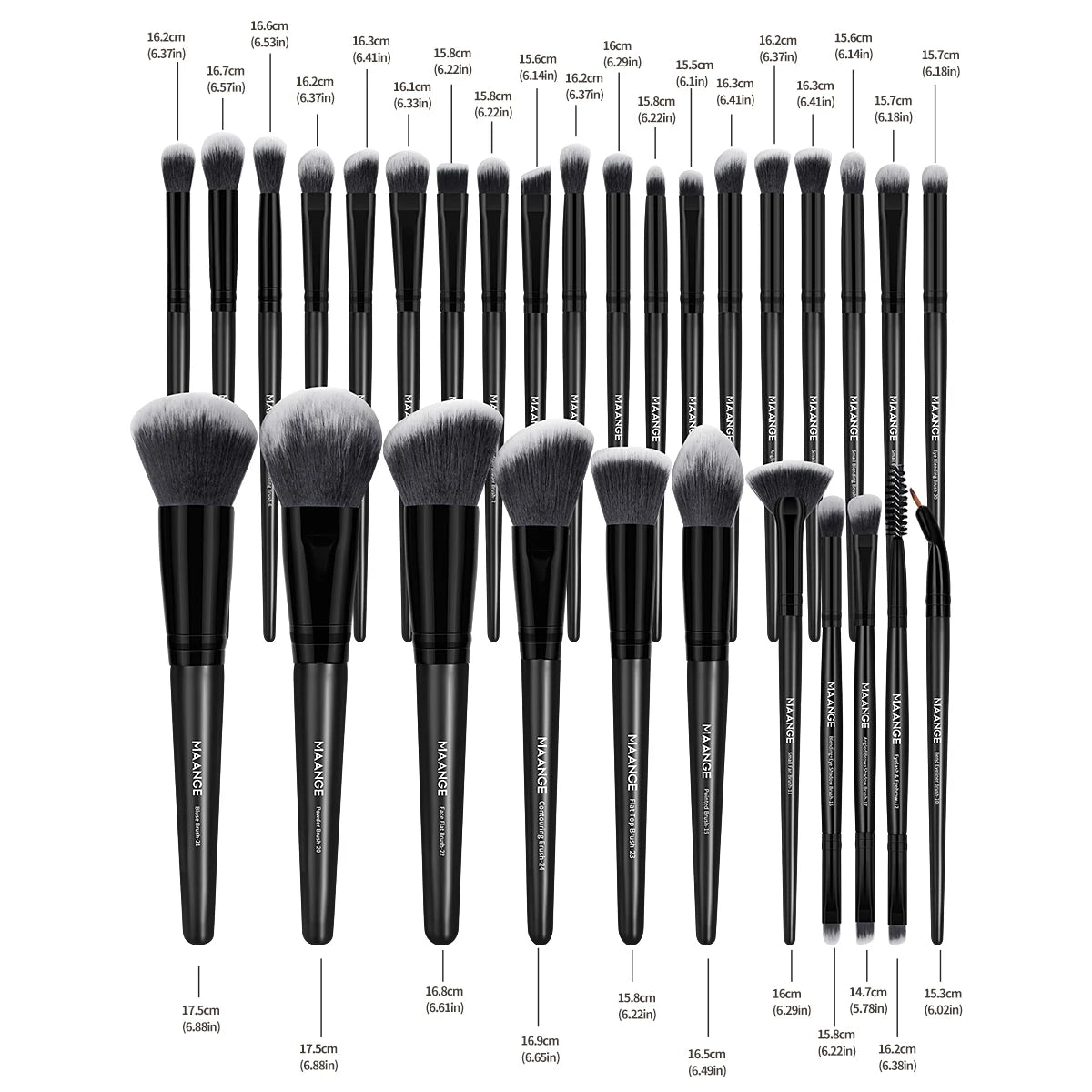 Professional Makeup Brush Set 30pcs Foundation Concealers Eye Shadows Powder Blush Blending Brushes Beauty Tools with Bag Kit