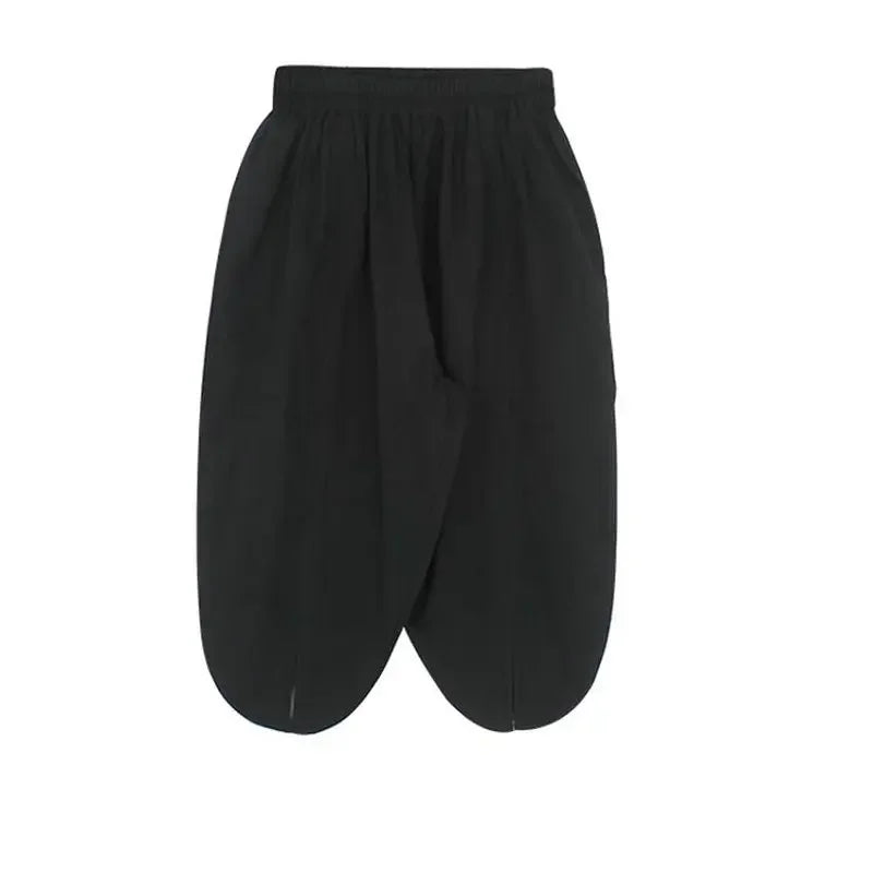 Boys And Girls Pants Japanese Korean Style Casual Loose Lantern Trousers Cropped Pants Summer Fashionable Children's Clothing