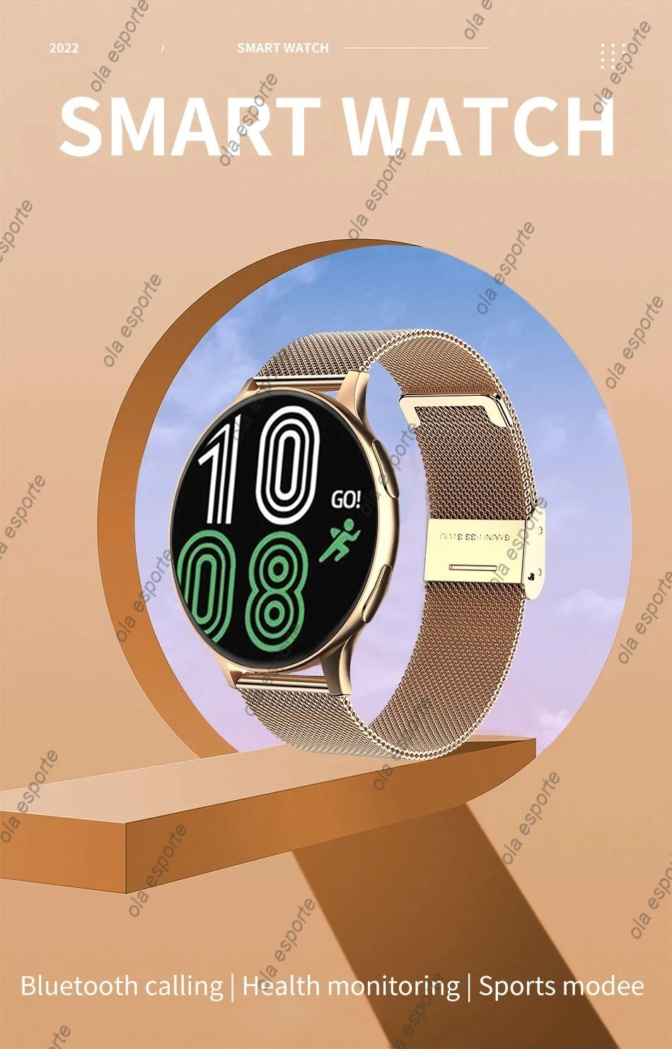 Bluetooth Call Smart Watch Pro 1.39-Inch Custom Dials Music Sports Men Women Watch 6 Health Monitor Smartwatch For Android IOS