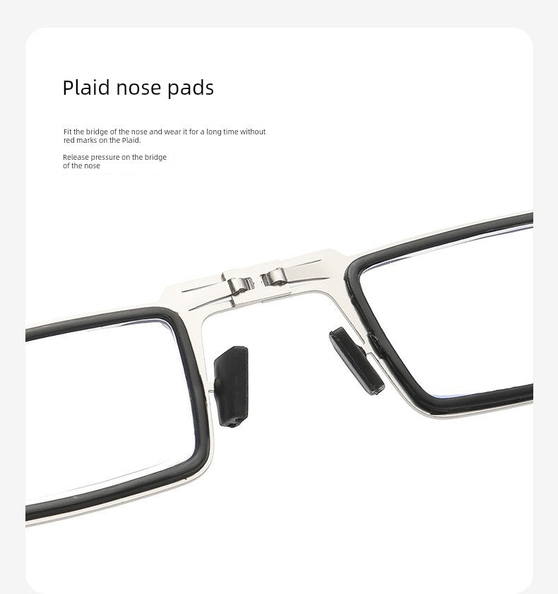 New Arrival Ultra Light Anti Blue-Ray Foldable Reading Glasses Men and Women Hd Portable Presbyopic Glasses Can Stick Mobile Phone Fashion Glasses