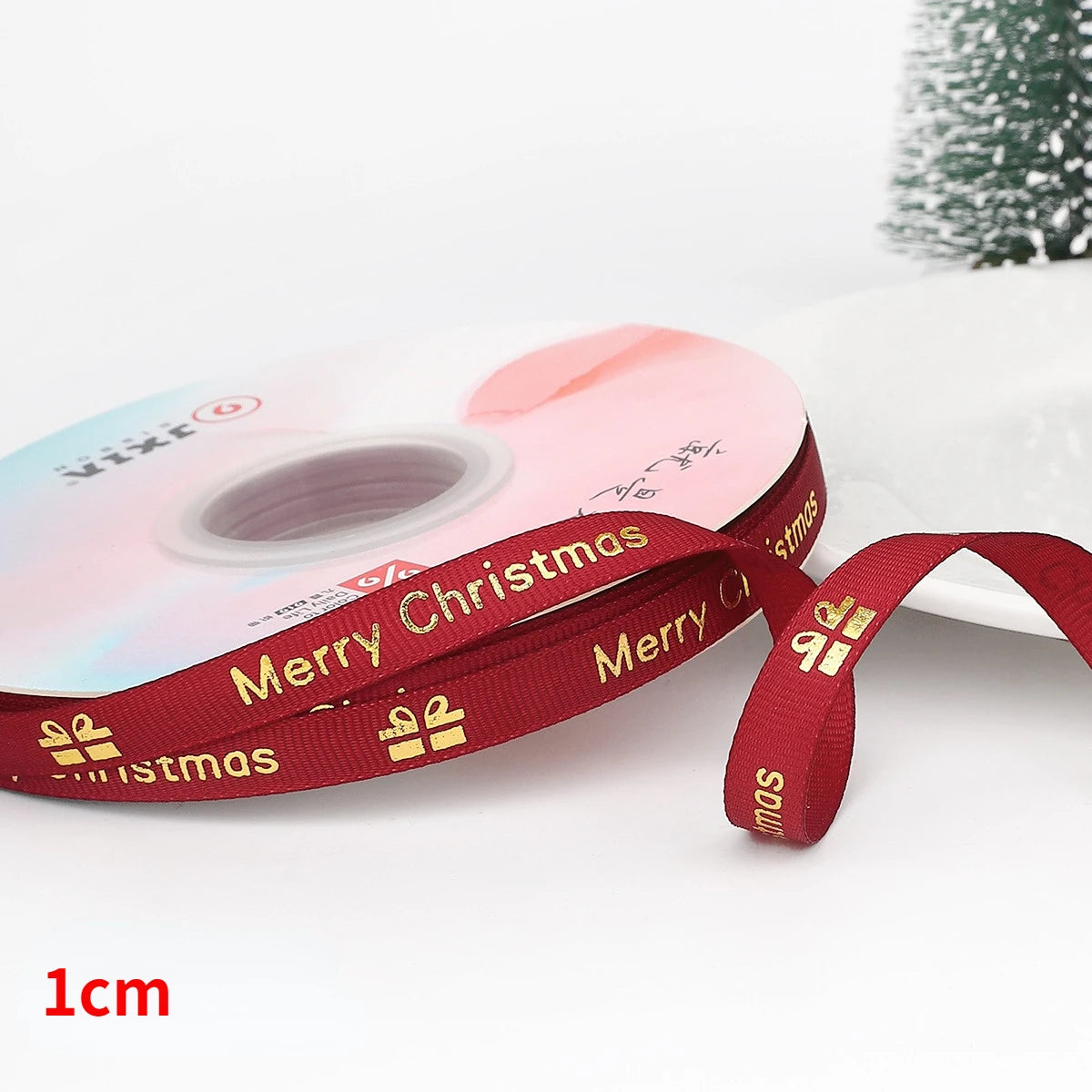 5yards Christmas Ribbon Printed Christmas Polyester Ribbon For Handmade Design Christma Decoration DIY Cake Bouquet Gift Packing