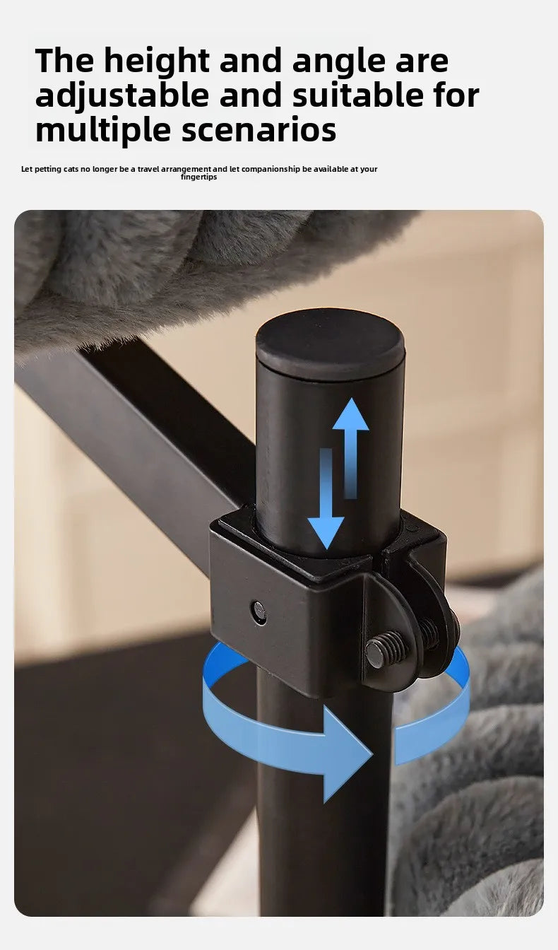 Desktop Cat Winter Bed Round Indoor Cats Comfortable Soft Desk Nest Pet Bed for Kitten Adjustable Height Cat Climbing Frame