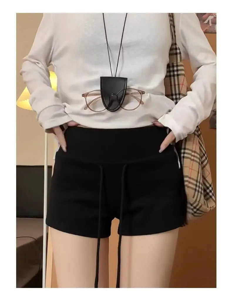 Nicemix Red Spicy Girl Casual Sports Shorts for Women Summer New Drawstring Yoga Wrap Hip Slimming High Waist Tight Shorts