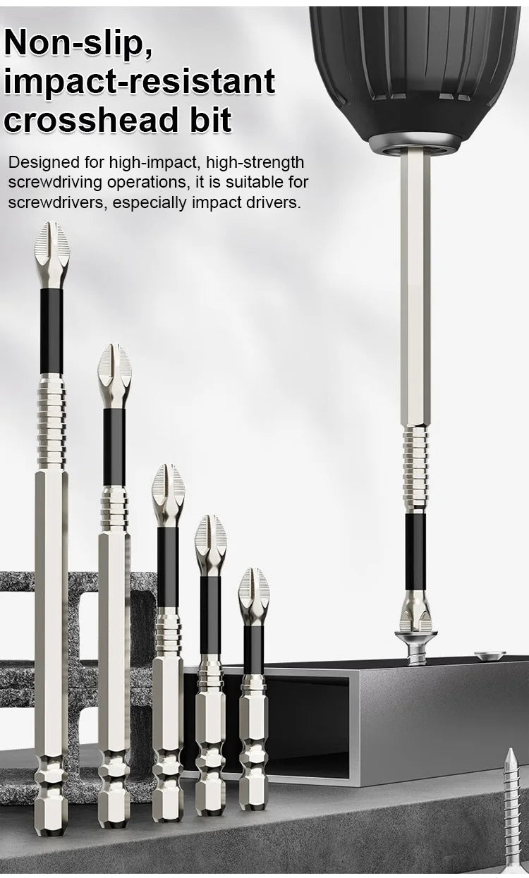 Impact Cross Bit Strong Magnetic Non-slip Hand Drill Screwdriver Tungsten Steel Super Hard Electric Screwdriver Head Set