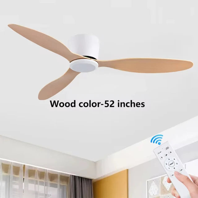 Modern Ceiling Fans No Light DC Motor Remote Control Cooling Fans Low Floor Ceiling Fan Silent Large Home Fan AC95-260V