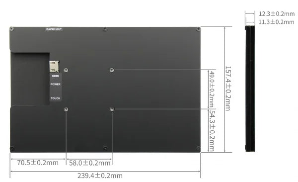 10.1 Inch 1280x800 Touch Screen  IPS LCD  for Computer Monitor for Switch Xbox 360 HDMI-compatible Display for Raspberry Pi