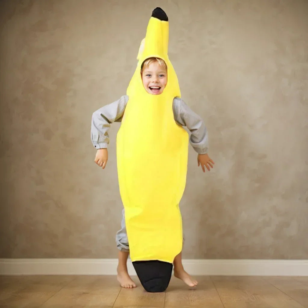 Halloween Costumes Children's Performance Costume Fruit Banana Costume Kindergarten Stage Performance Parent-Child Costume