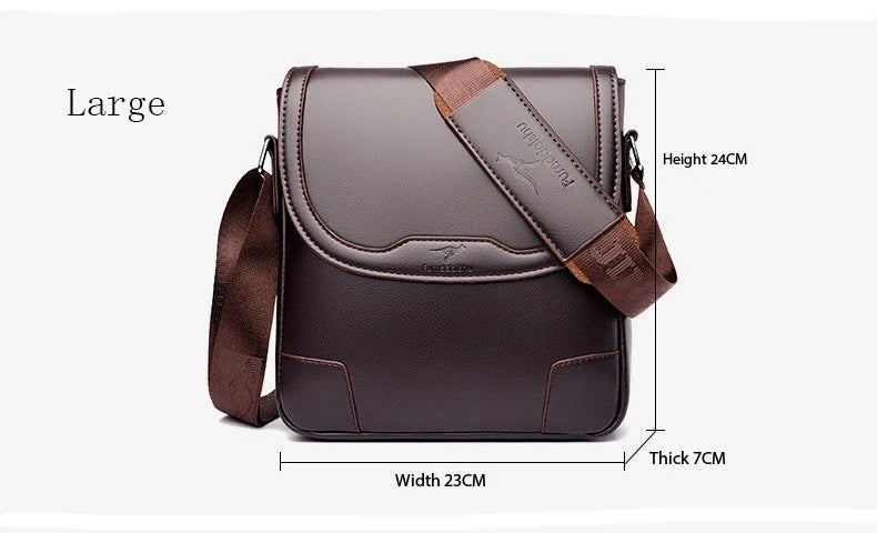 Luxury Brand Men Leather Shoulder Bags Waterproof Business Handbag Travel Tote Crossbody Cross Body Messenger Bag Pack For Male