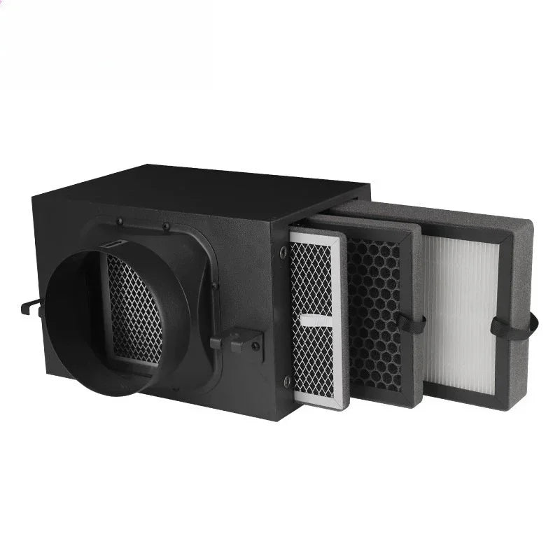 2026 Fresh Air Intake Inline Filter Box With Pre-filter, Activated Carbon and HEPA filter For HVAC System to Intake Fresh Air