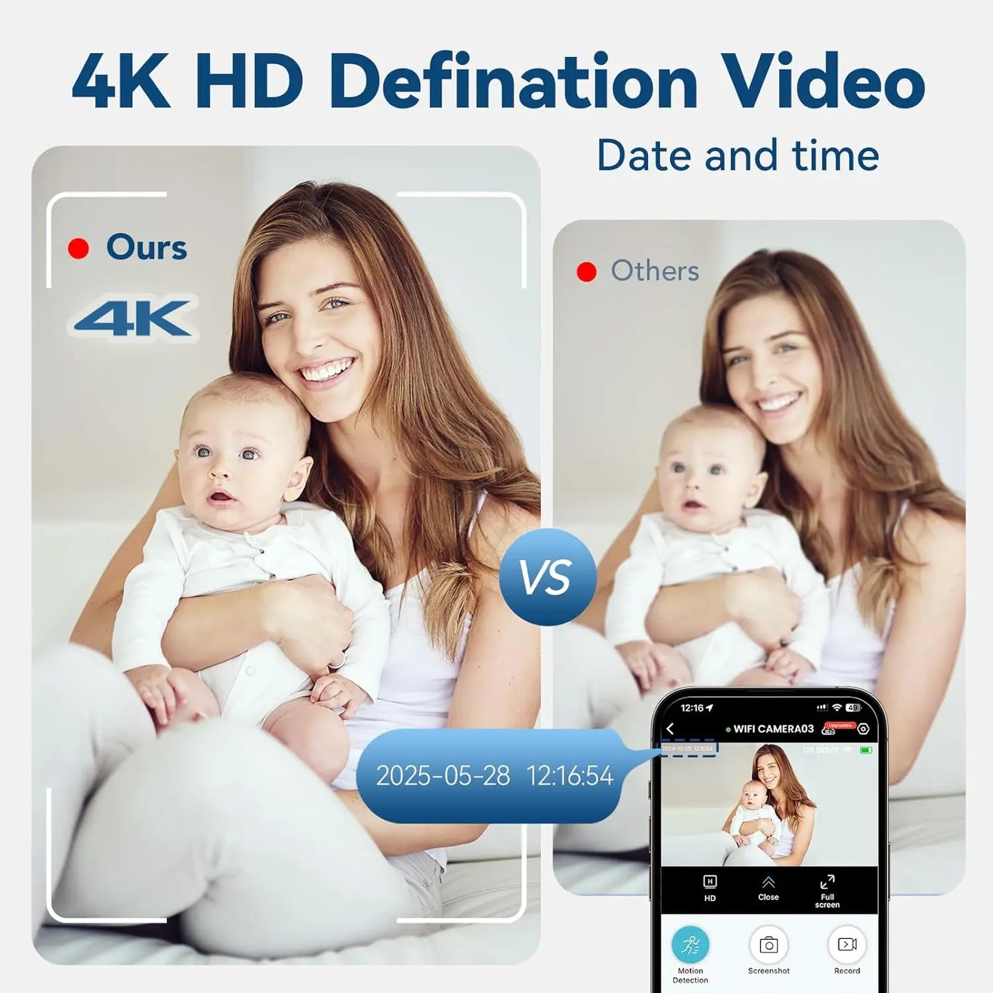 New X5 1080P Mini WiFi Camera Wireless Remote Monitor Rechargeable Motion Detection Portable Camcorder Home Security Camera