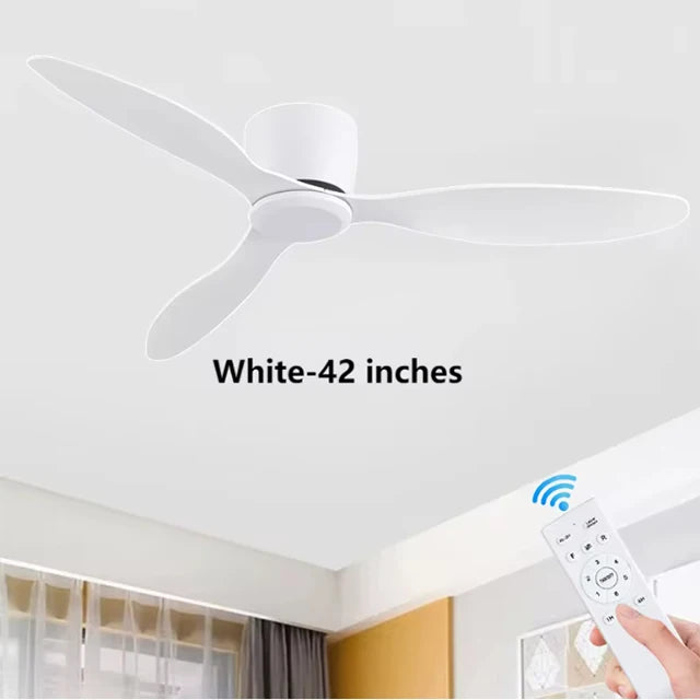 Modern Ceiling Fans No Light DC Motor Remote Control Cooling Fans Low Floor Ceiling Fan Silent Large Home Fan AC95-260V