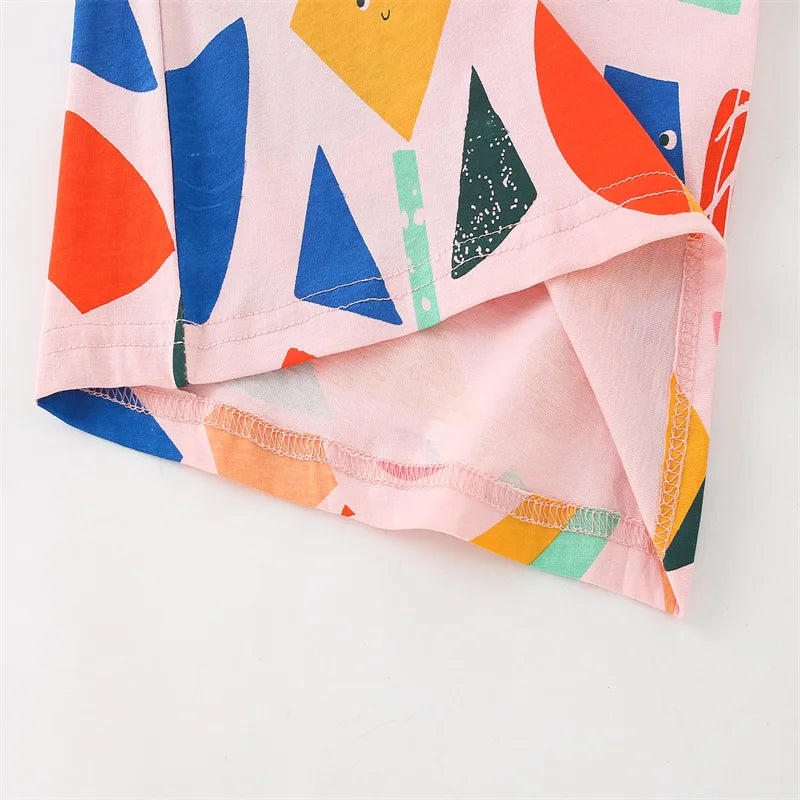 Jumping Meters 2-7T Animals Print 100% Cotton Baby Girls Tees Cotton Summer Toddler Clothes Kids Tops Children's Tshirts