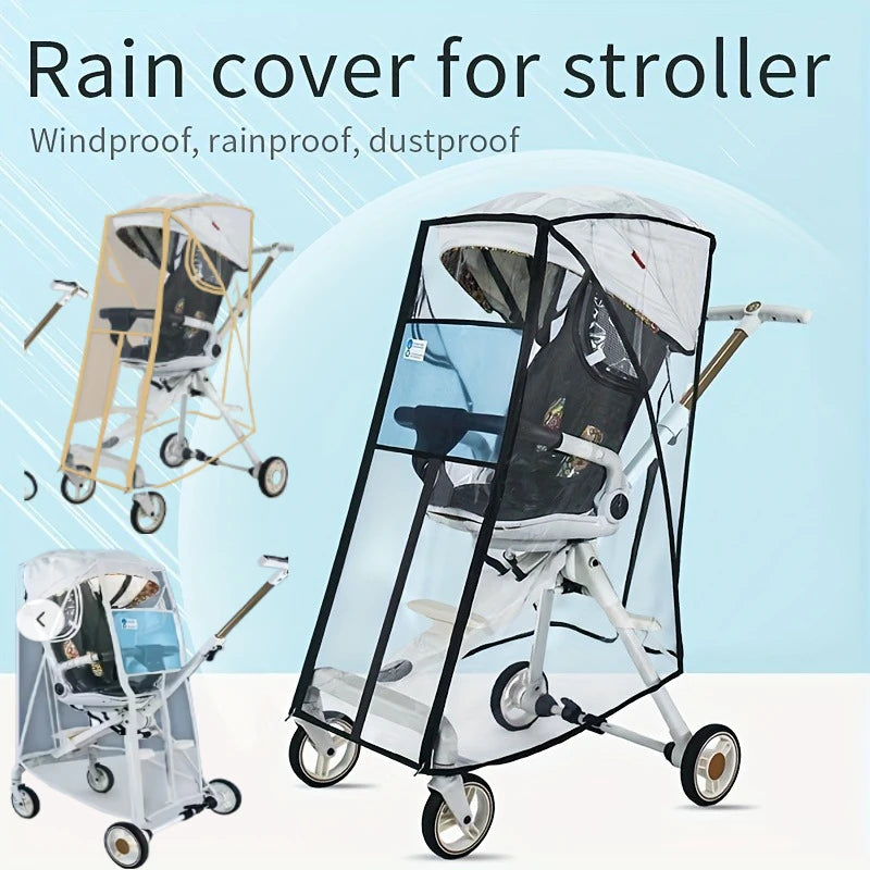 Compact Stroller Rain Cover Baby Stroller Cover for Toddler Umbrella Stroller Lightweight Travel Stroller Windproof Waterproof