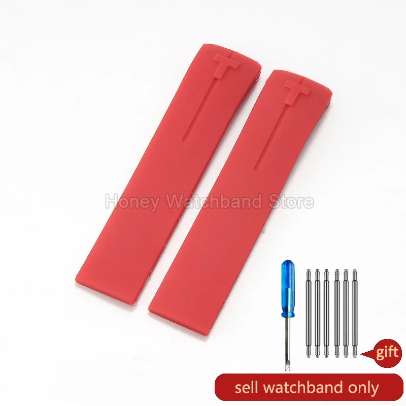 Flexible Comfortable Silicone Bracelet for Tissot T-Touch Blue Orange T013 T047 T121 Watchband Special Interface Sweat Resistant