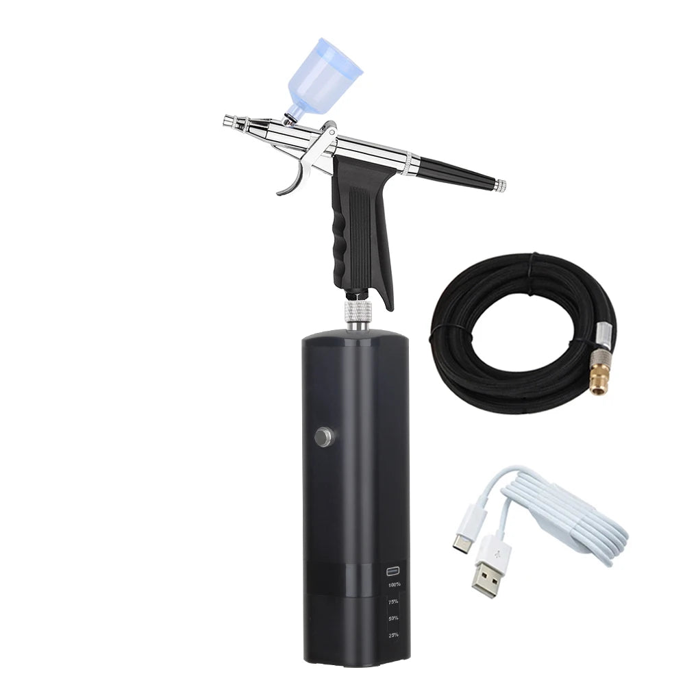 High Quality Cordless Mini Airbrush With Compressor Trigger Gun Cleaning Kit Foundation Makeup Oxygen Infusion Apparatus