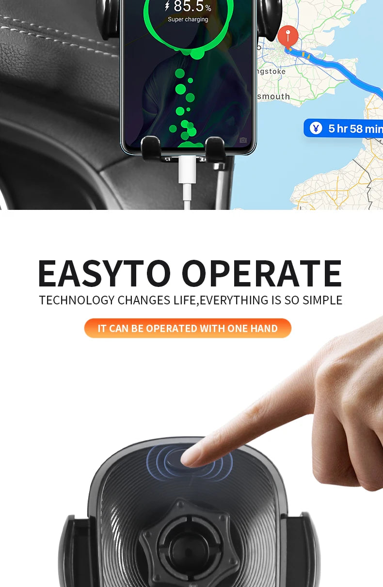 For Honda e:NP2 2024 Screen Panel Fixed Base Car Phone Holder Wireless Charging Bracket Gravity Stand Car Accessories