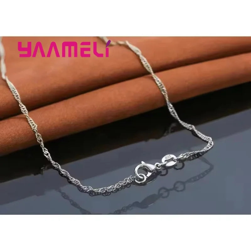 Jewelry Sets For Women Charms 925 Sterling Silver Color Pendant Necklace Hoop Earring Fashion Classic Collares Wedding Gift