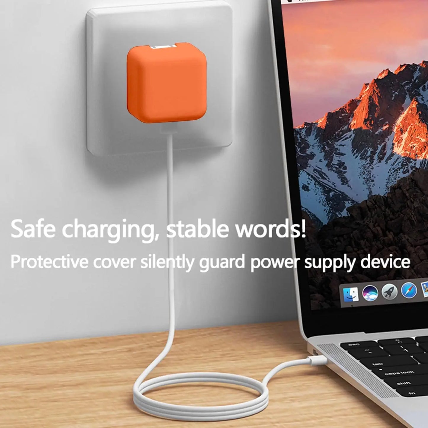 Soft Silicone Charger Protector Case 40W Dynamic Power Adapter Sleeve Cover for iPhone 17/16 for MacBook Air M4 M3 M2 M1 Charger