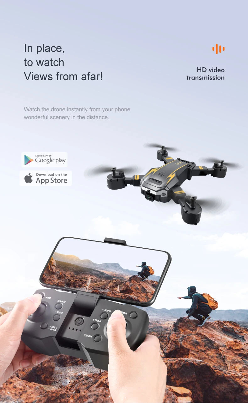 NEW G6 Mini Drone RC Camera Dron Remote Control Quadcopter Follow Me Helicopter Circle Fly Drones For Kids Toys Birthday Gift