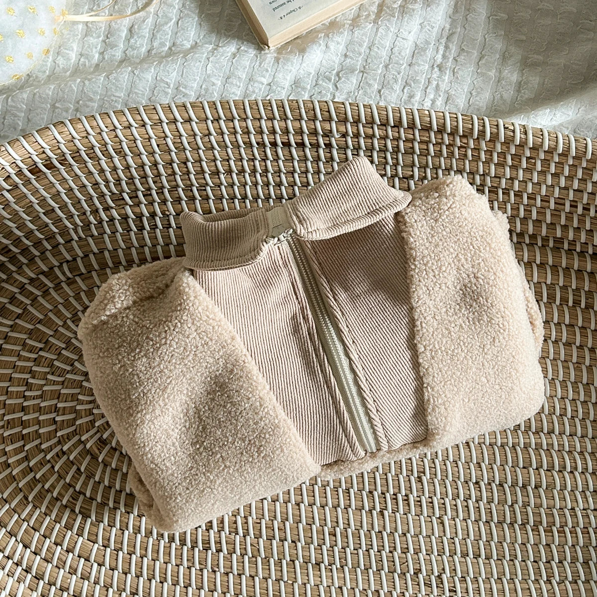 2025 Winter Baby Clothes Baby Rompers Solid Color Infant Boy Girls Long Sleeves Newborn Warm Costume Zipper Jumpsuit 0-18 Months