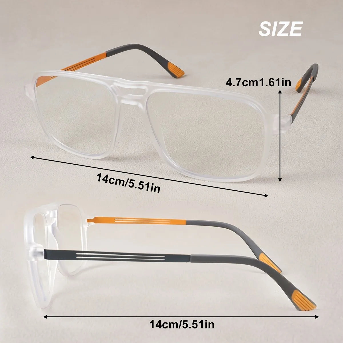 Progressive Multifocal Reading Glasses Intelligent Zoom Anti Blue Light Eyewear Alloy Temples Square Clear/Red Coating Glasses