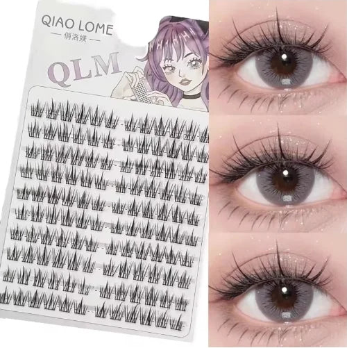 90 Bundles Mink Individual Cluster Lashes 3D Natural Russian Manga Eyelash Extensions DIY Makeup Tool for Women