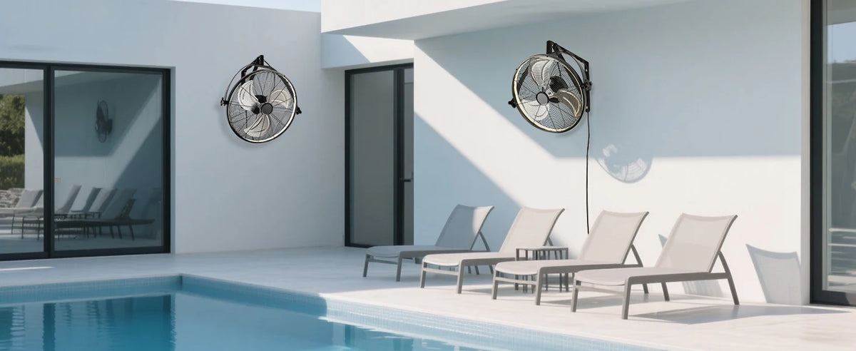 Modern Wall Fan Remote Control 6 Speed Electric Fan Ventilation Multi-Adjustable Oscillating Head Timer LED Ceiling Fan Light