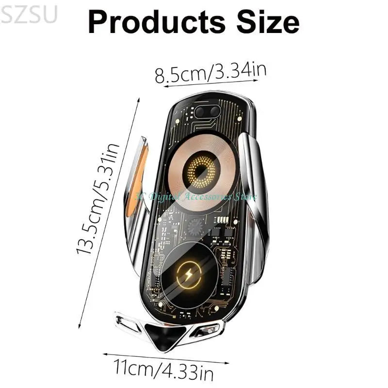 SZSU Car Interior Wireless Phone charging Stand Multifunction Wireless Car Phone Holder