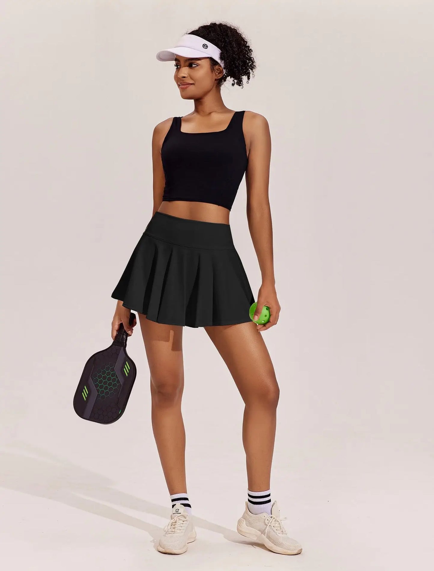 Women High Waist Pleated Tennis Skort With Pocket Athletic Mini Skirt For Golf Pickleball Workout Sports
