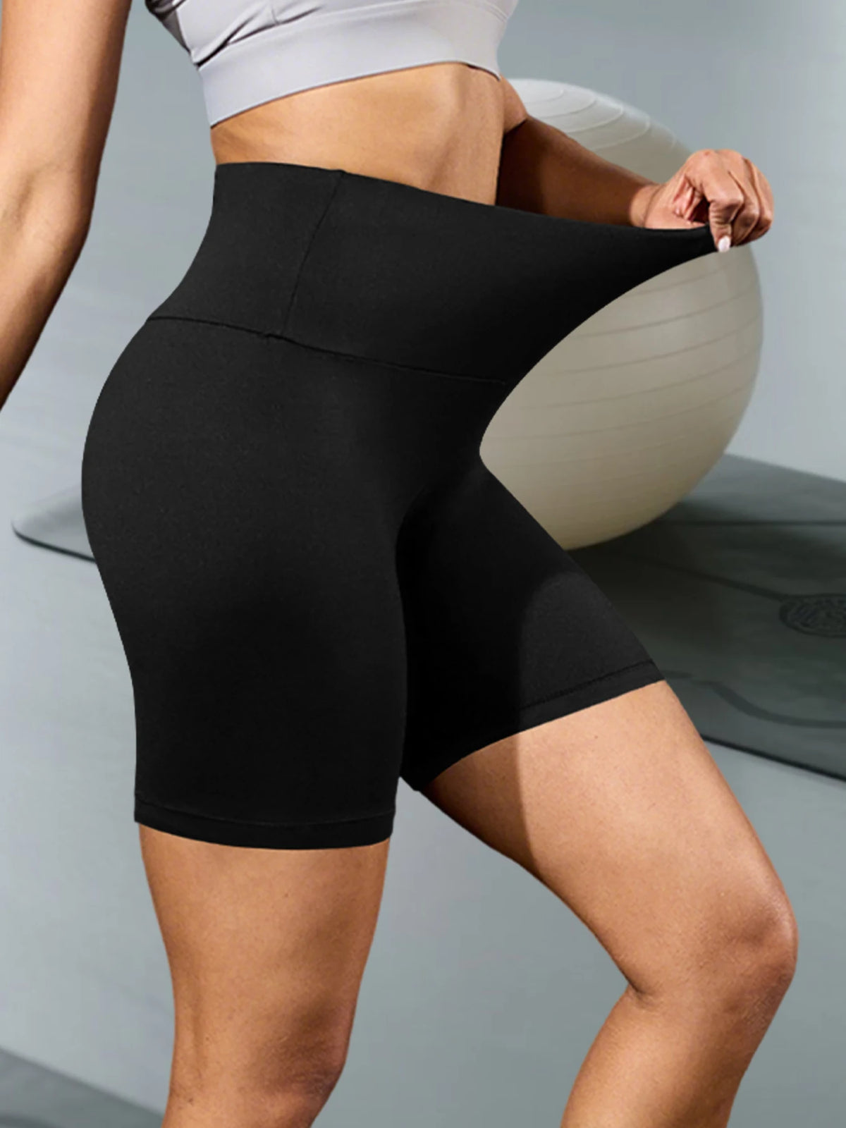 Women's High Waisted Biker Shorts | Super Soft Tummy Control Push Up | No See-Through Yoga Running Gym