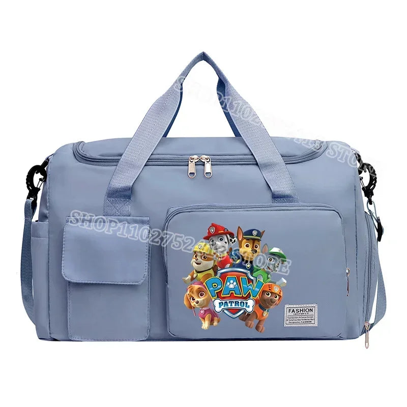 Paw Patrol Gym Bag Large Capacity Cute Cartoon Chase Skye Sports Tote Shoulder Bags Shoes Clothes Trip Excursion Packet Gifts