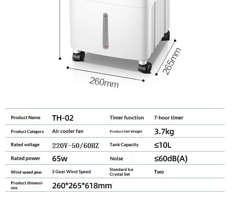 Remote Control Air Cooler Portable Water Cooling Fan Mini Mobile Air Conditioner Household Refrigeration Fan EU US UK Plug