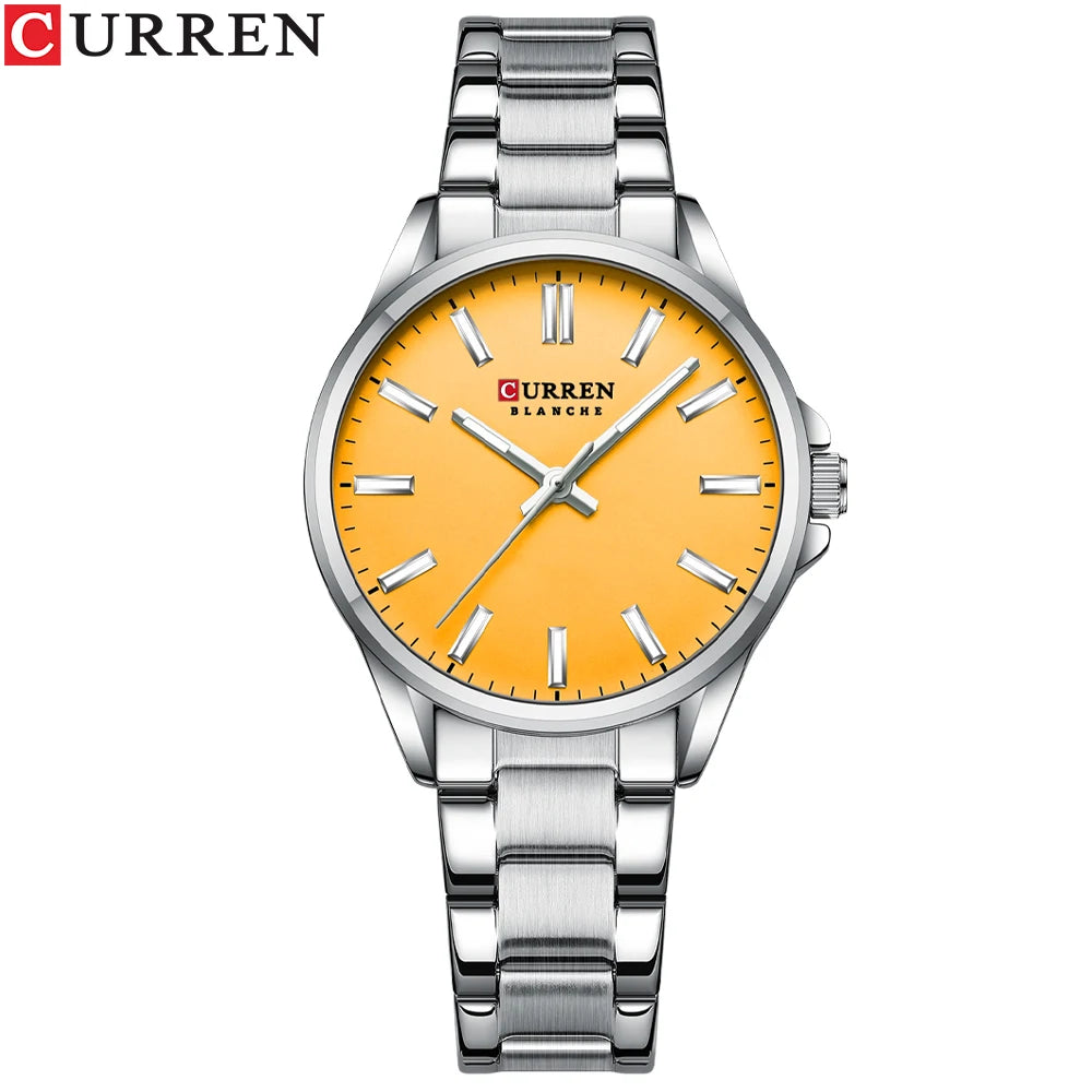 CURREN Exquisite Minimalist Women Watch Luxury Fashion Stain Steel Ladies Waterproof Quartz Wristwatch Rose Gold Female Clock