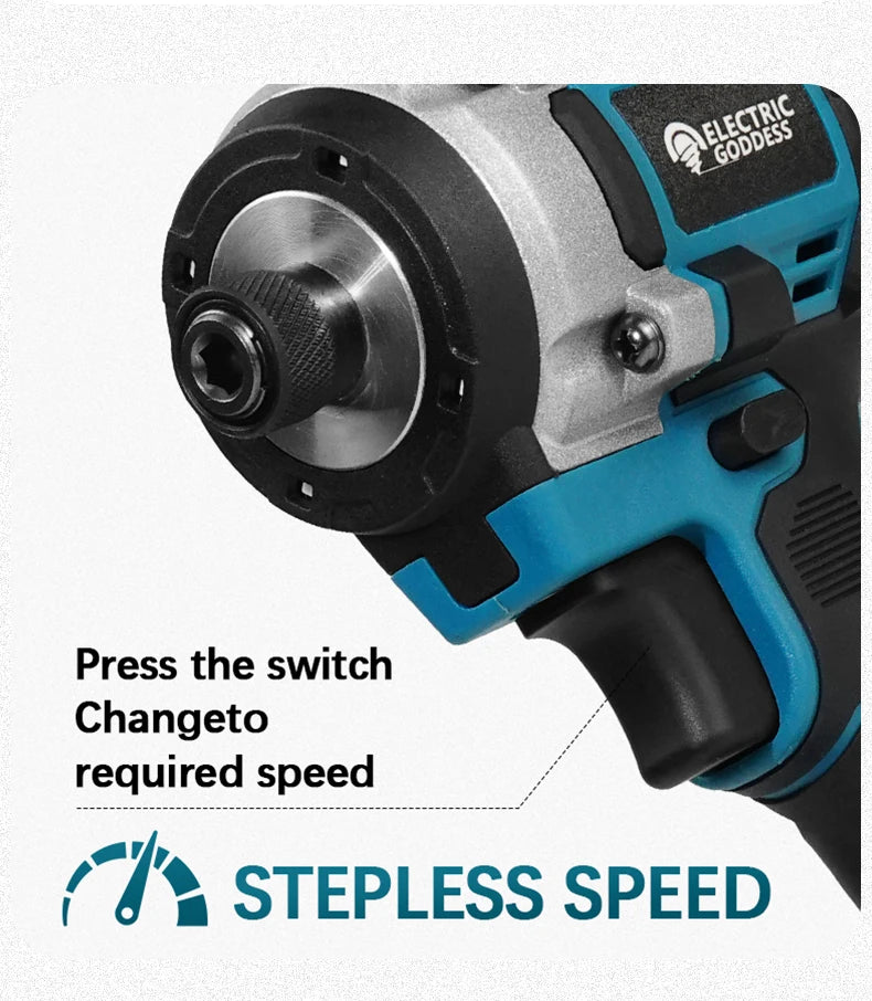 230NM Brushless Electric Screwdriver Multi-function Lithium Drill Cordless Driver Battery Set For Makita 18V Battery Pin