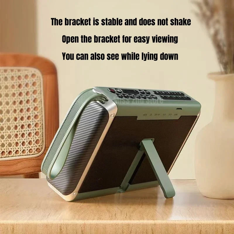 SANSUI F55 Portable FM Radio Video display radio Wireless Bluetooth Speakers Dual TF Card Slot MP4 Music Player Video E-book